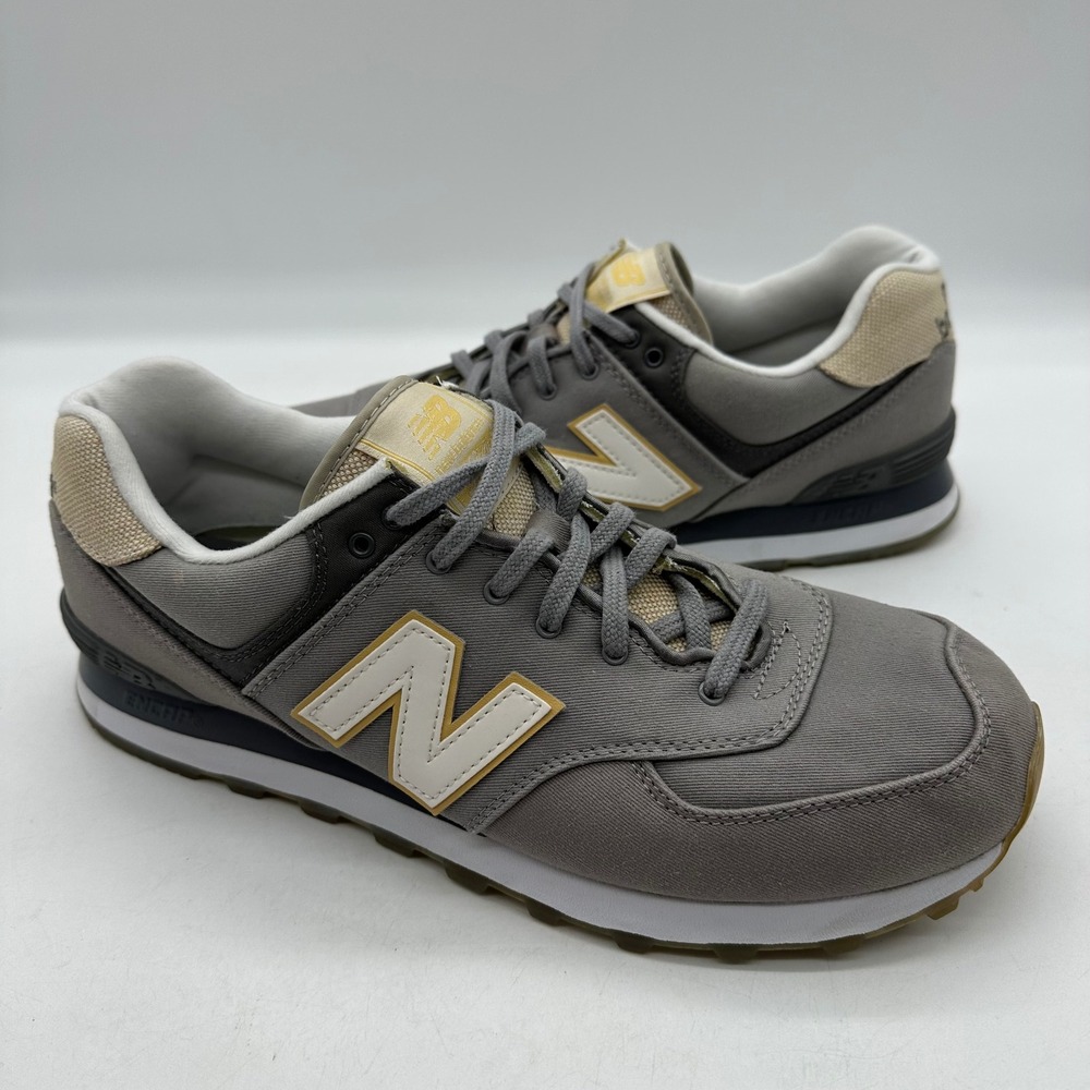 New Balance ML574RTD Mens Size 12 Grey Canvas 574 Sneakers ENCAP Gum Sole Shoes